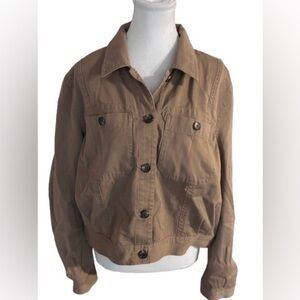 Ralph Lauren 100% Cotton Jacket Khaki Tan Safari Extra Large Designer Light